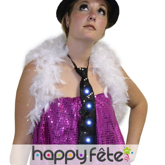 Cravatte lumineuse à paillettes