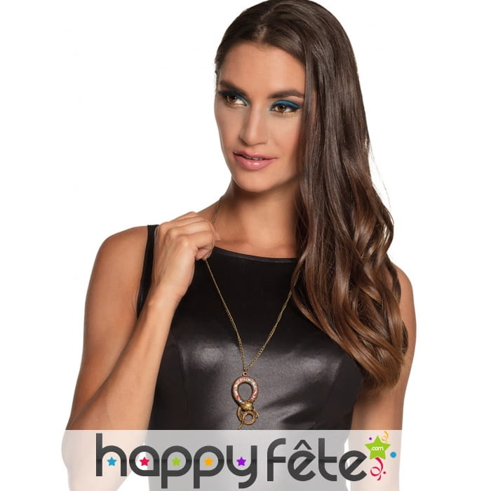 Collier long bijou serpent pour femme