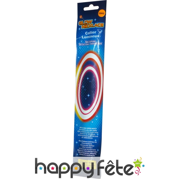 Colliers lumineux couleurs assorties
