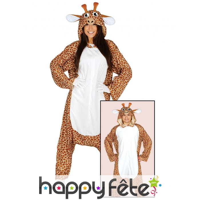 Combinaison large de girafe pour adulte