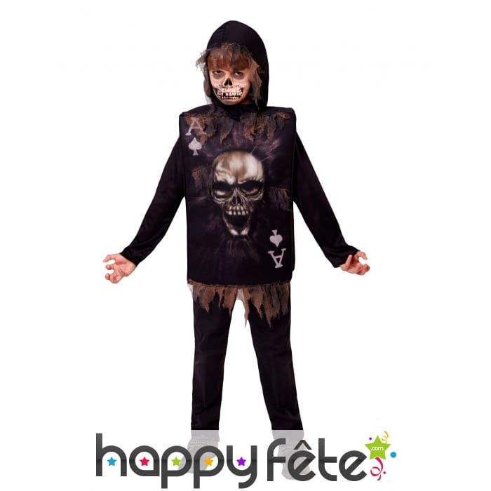 Costume lugubre de as squelette pour enfant
