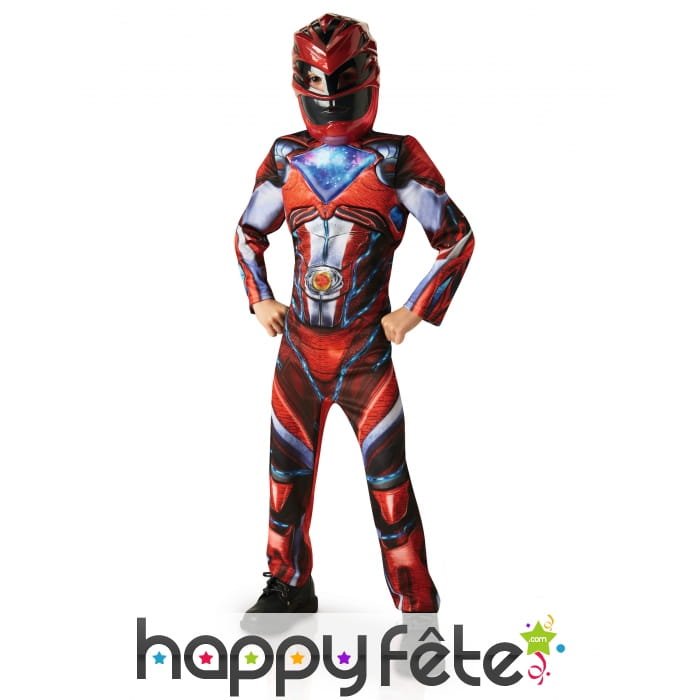 Costume luxe de Power Rangers rouge pour enfant