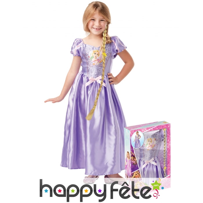 Costume luxe de Raiponce en coffret pour enfant