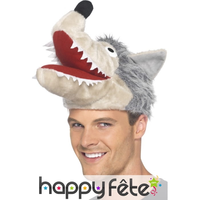 Chapeau loup gris