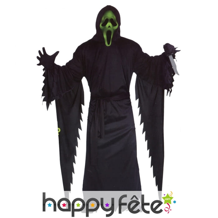 Costume licence Scream masque lumineux