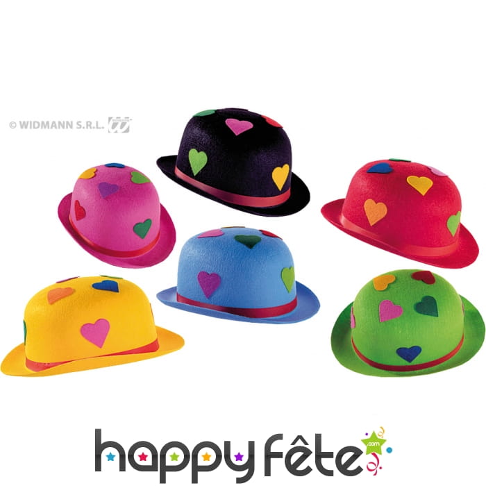 Chapeaux melon avec coeur