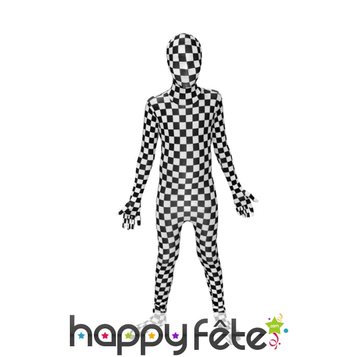 Combinaison Morphsuit à damier pour enfant