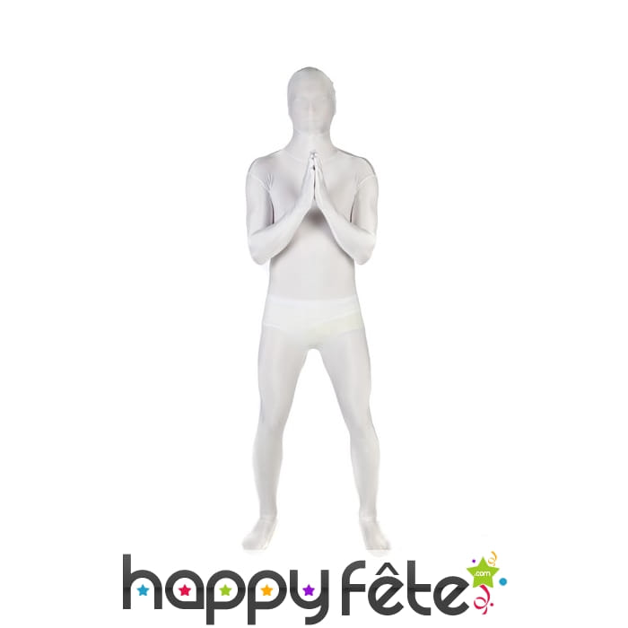 Combinaison Morphsuits blanche unie pour adulte