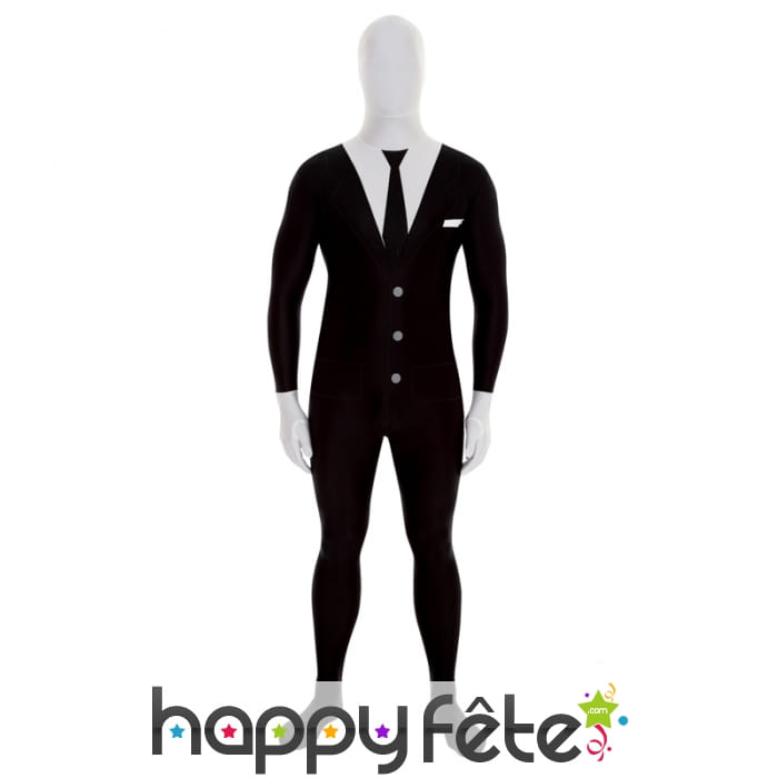 Combinaison Morphsuit costume cravate noir