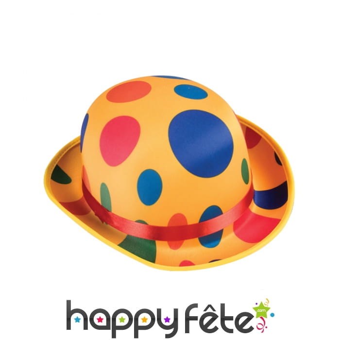 Chapeau melon de clown jaune