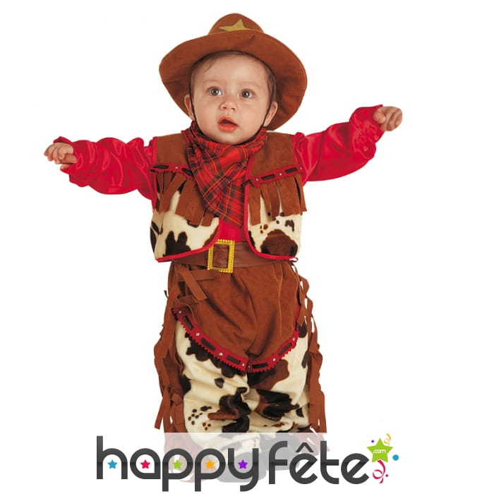 Costume marron de bébé cowboy