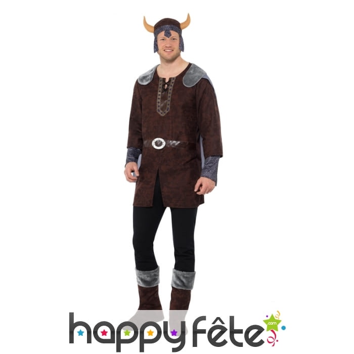 Costume marron de Viking pour homme adulte