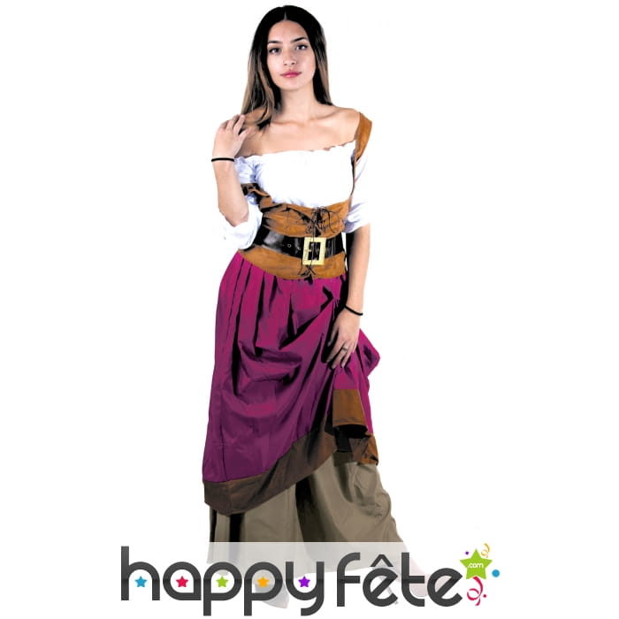 Costume médiéval de tavernière pour femme