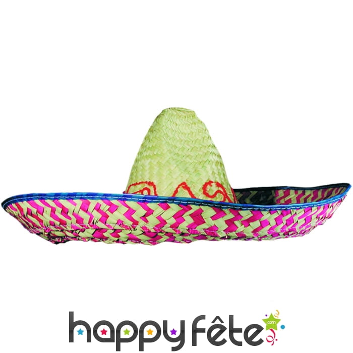 Chapeau mexicain en paille adulte