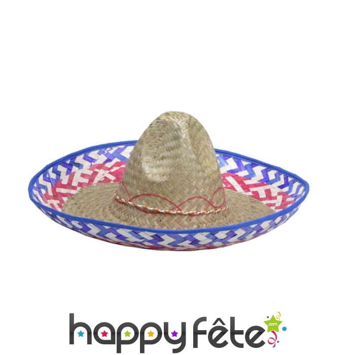 Chapeau mexicain en paille naturelle