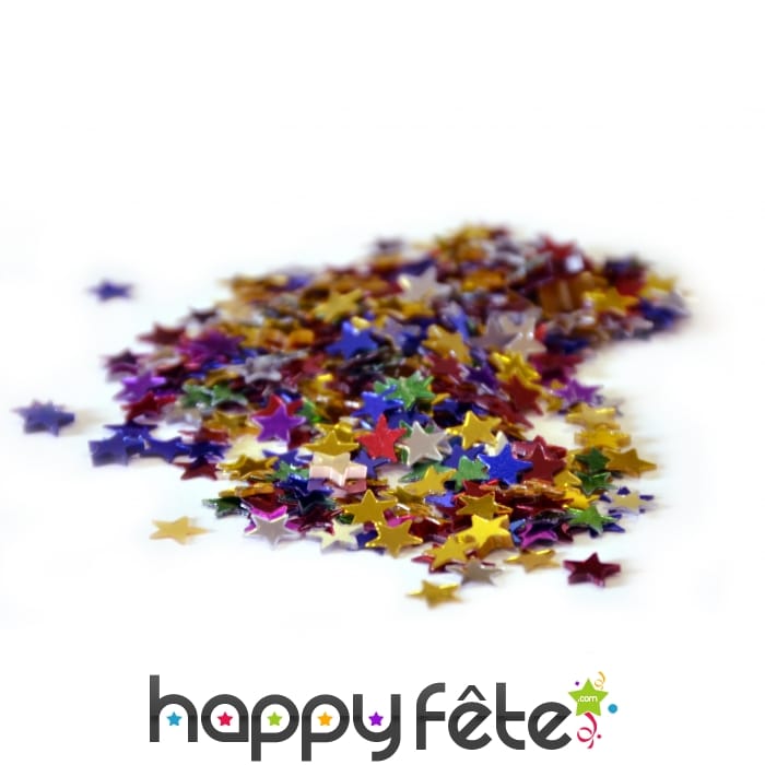 Confettis multicouleure en etoiles