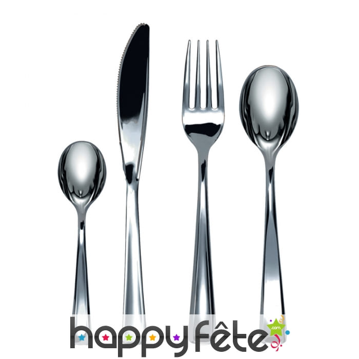 Couverts metallisés en pvc