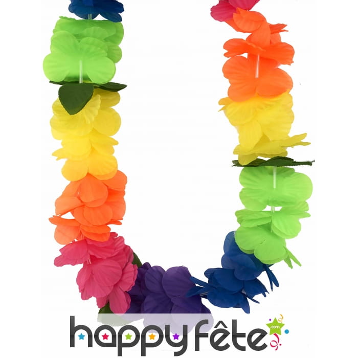 Collier multicolore Hawaïen en tissu