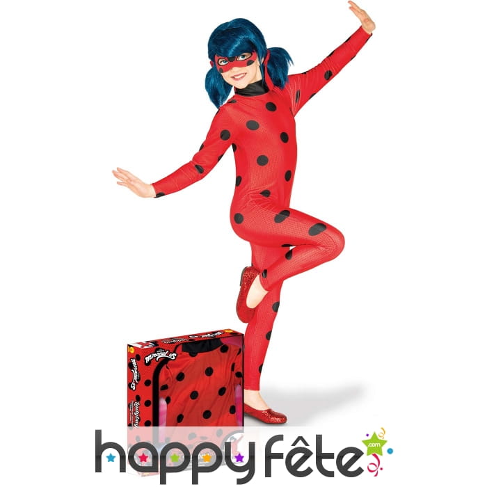 Costume Miraculous Lady Bug en coffret pour fille