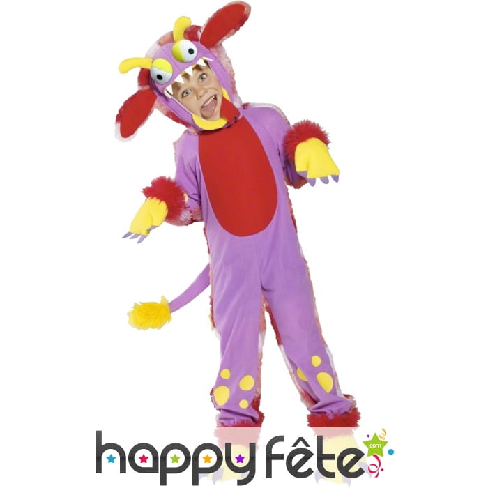 Costume mini monstre farfelu violet