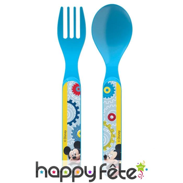 Couverts Mickey Mouse en plastique