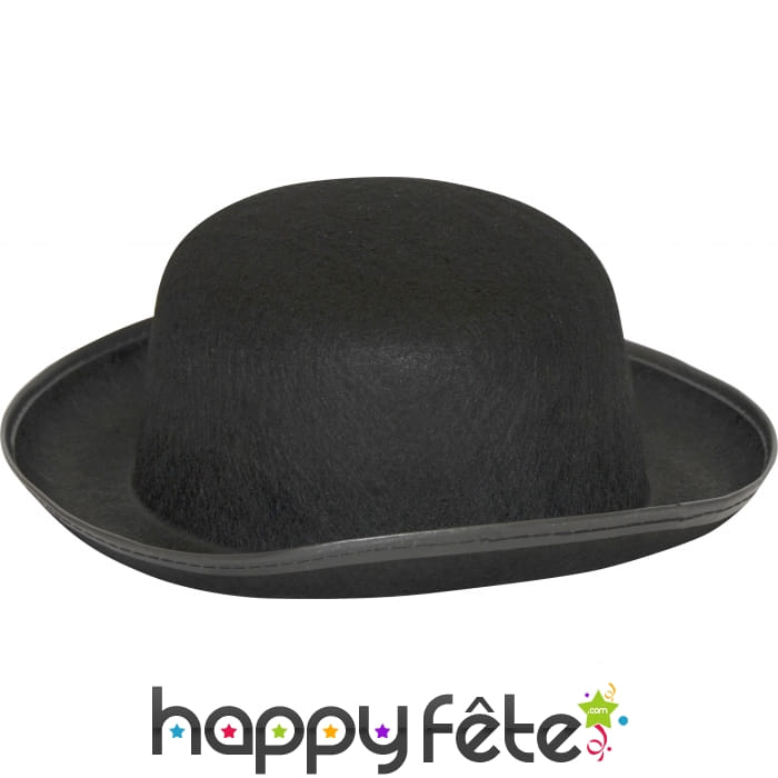 Chapeau melon noir pour adulte