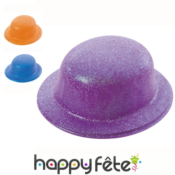 Chapeau melon pailletté