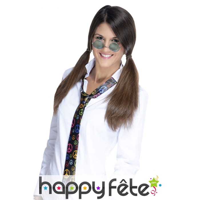 Cravate motifs peace and love