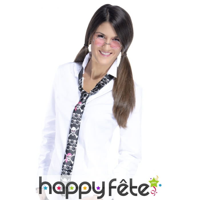 Cravate motifs têtes de mort