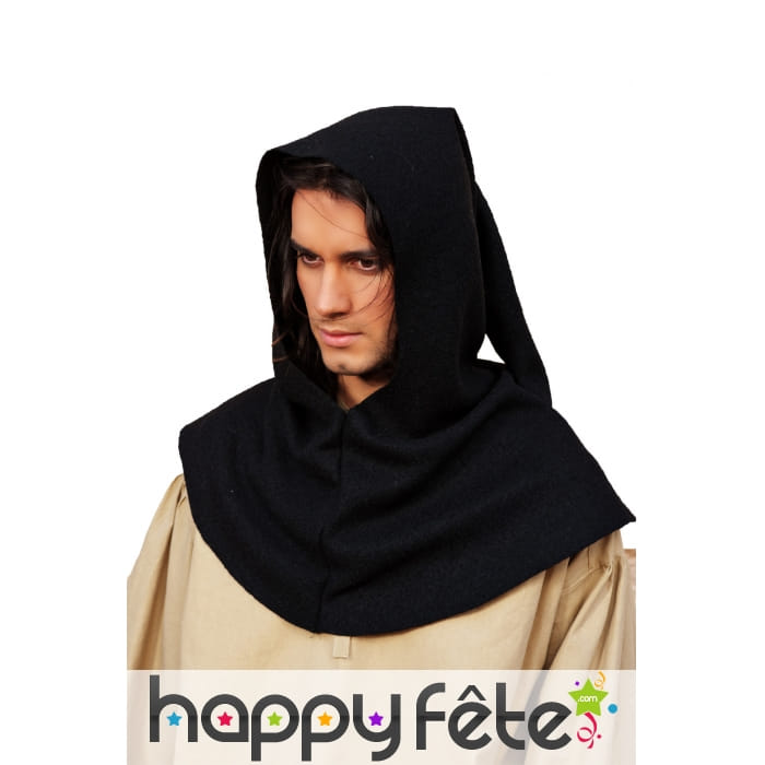 Capuche noire authentique medievale