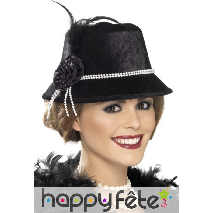 Chapeau noir années 20