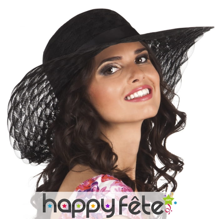 Capeline noire contour effet résille