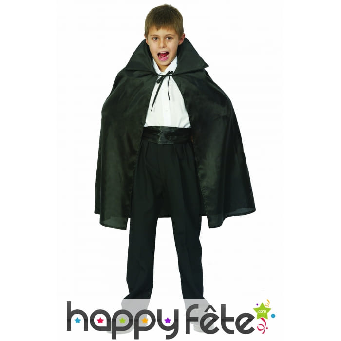 Cape noire d'halloween pour enfant