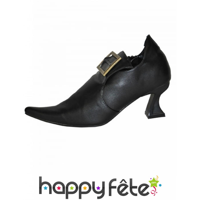 Chaussures noire de sorcière à petits talons