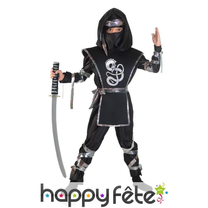 Costume noir de ninja pour garçon