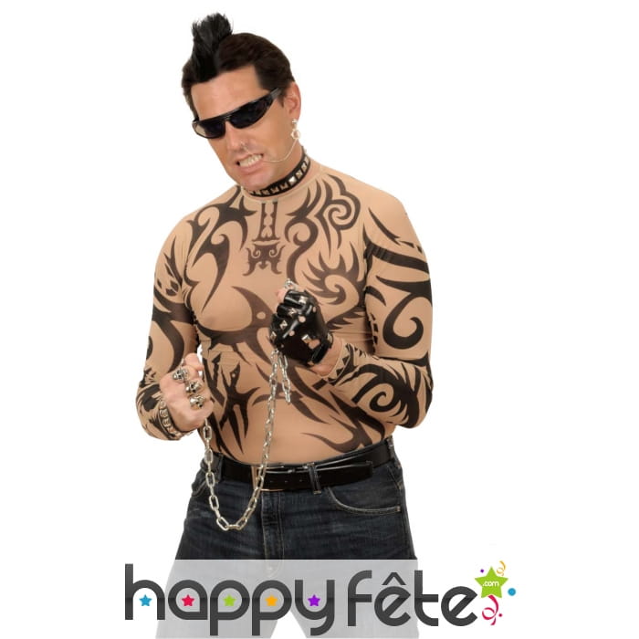 Crête noire de cheveux