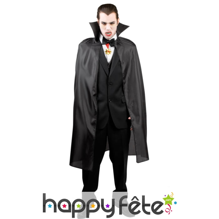 Cape noire en nylon adulte