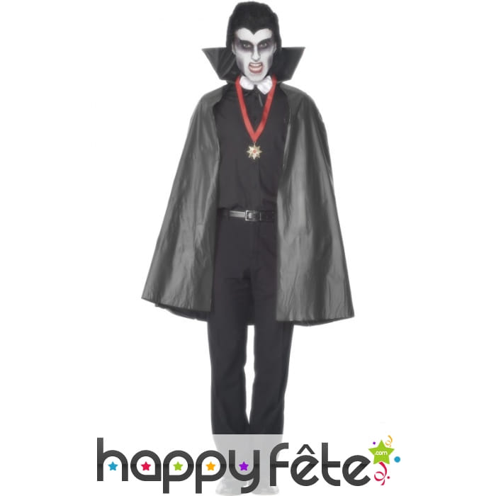 Cape noire en PVC pour adulte
