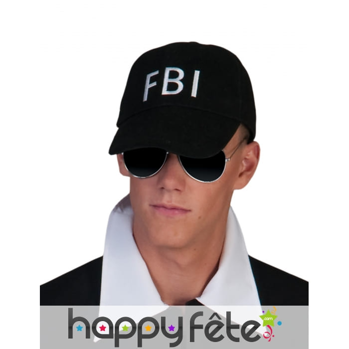 Casquette noire FBI adulte