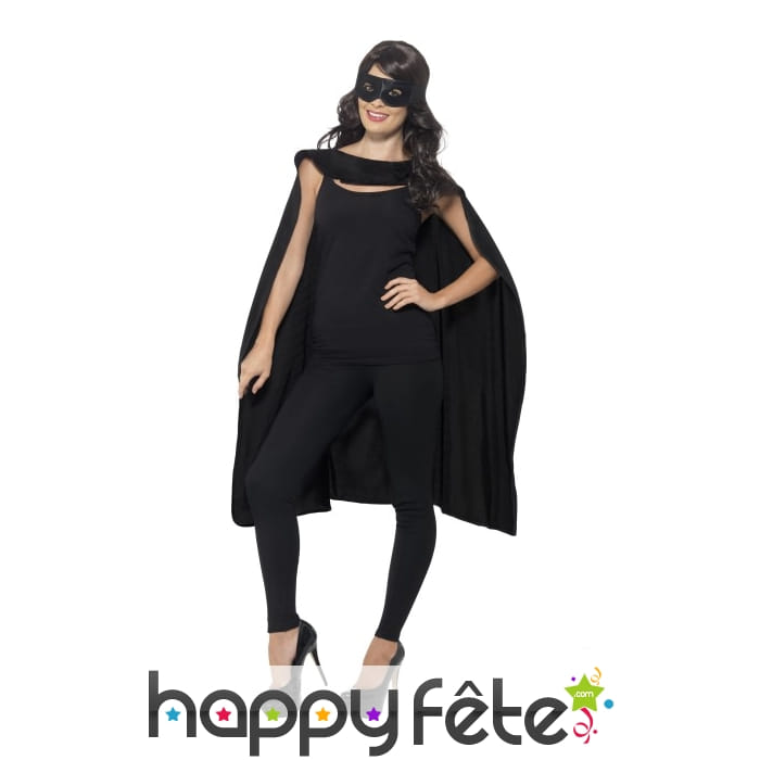 Cape noire pour adulte