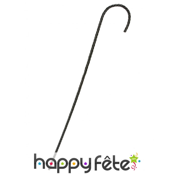 Canne noire torsadée de 77cm