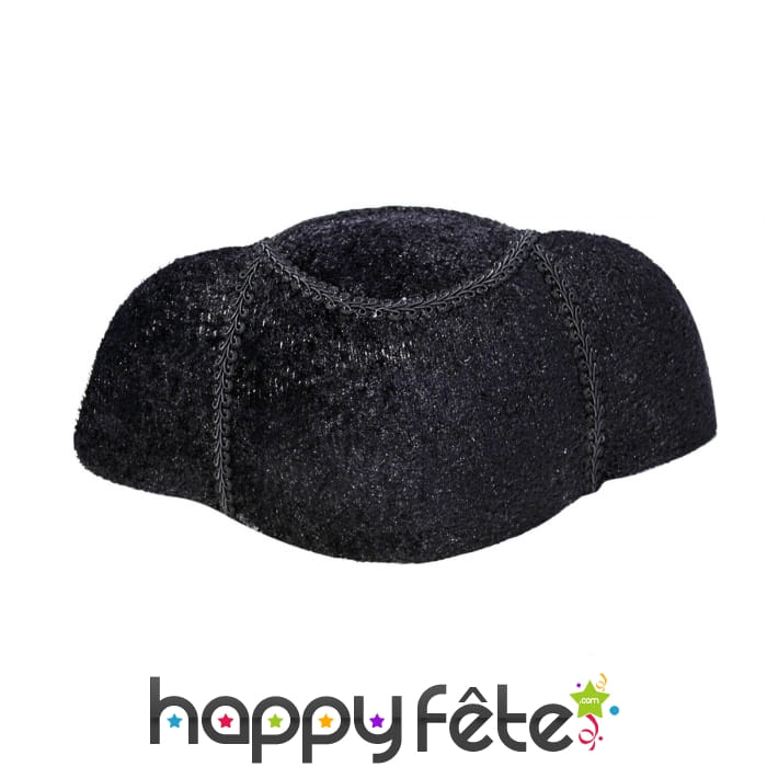 Chapeau noir uni de torero pour adulte