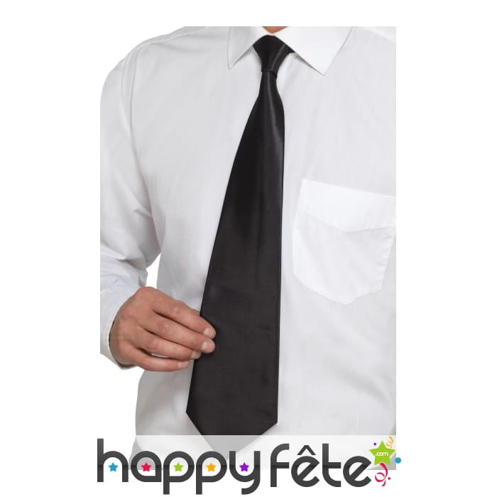 Cravatte noire unie, deluxe
