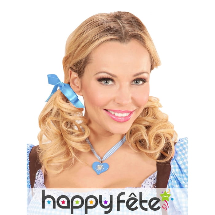 Collier Oktoberfest avec coeur bleu