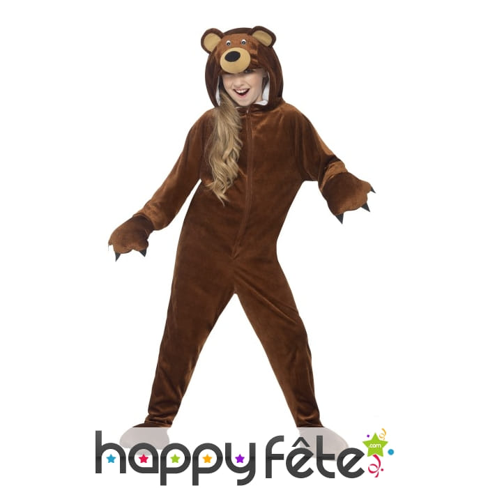 Combinaison ours brun pour enfant