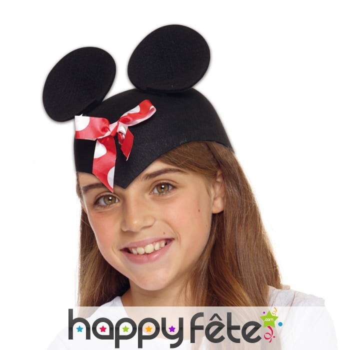 Chapeau oreilles de Madame souris pour enfant