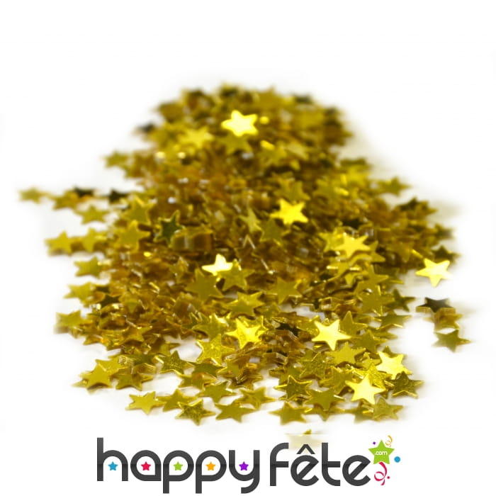 Confettis or en étoiles