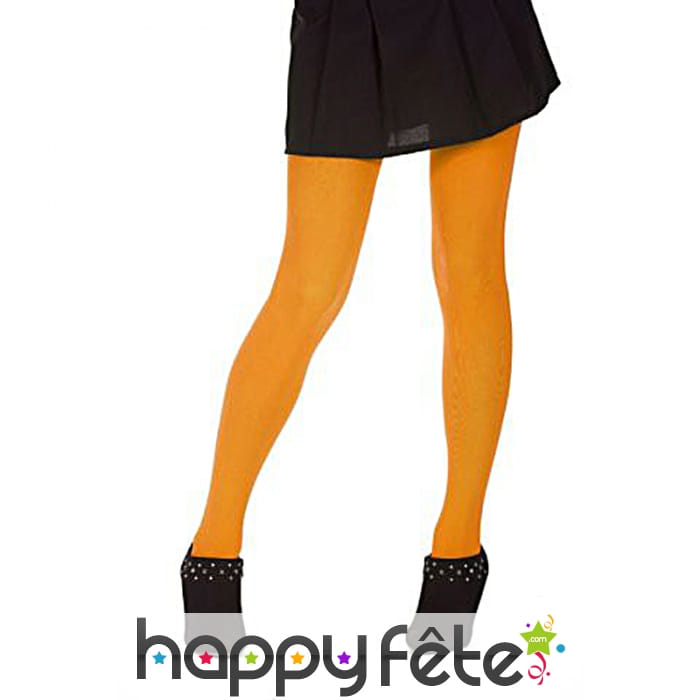 Collants orange fluo 60 deniers