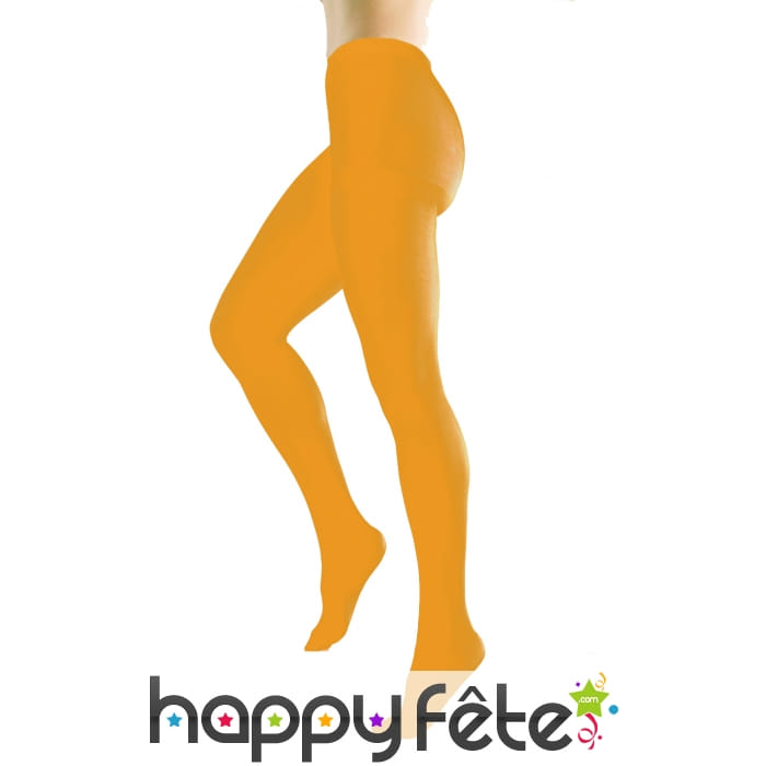 Collants orange fluo de taille standard