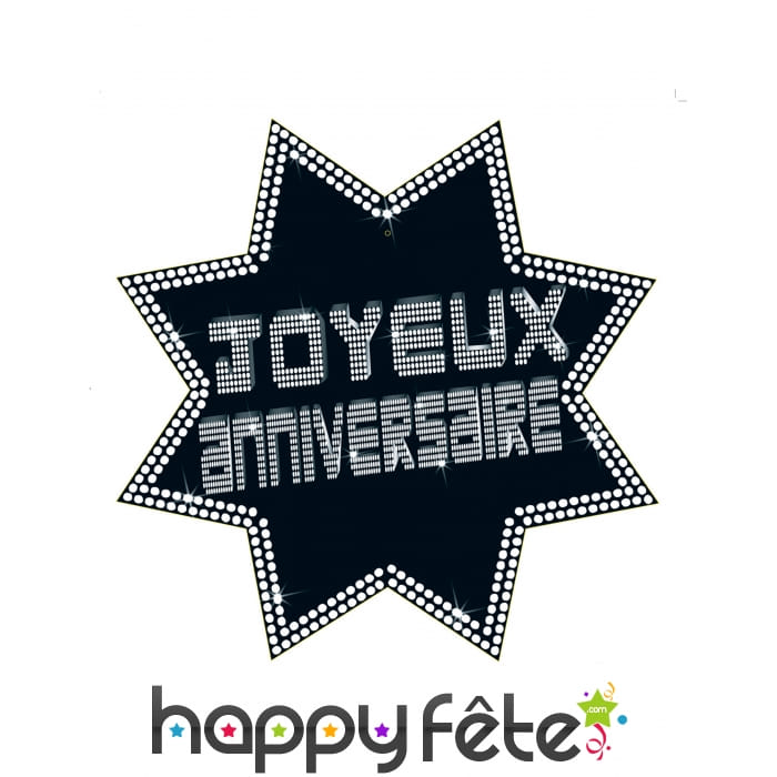 Cut-out joyeux anniversaire VIP étoile 34 x 32 cm